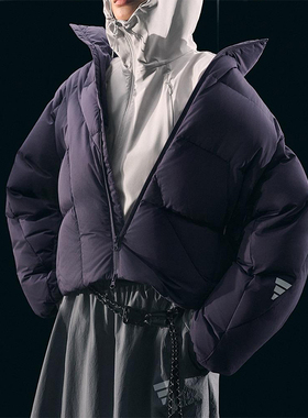 Adidas/阿迪达斯正品冬季女士耐穿宽松保暖立领日常羽绒服KH1471