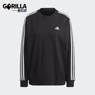 Adidas/阿迪达斯保暖春季款女士圆领套头耐穿卫衣IC8766