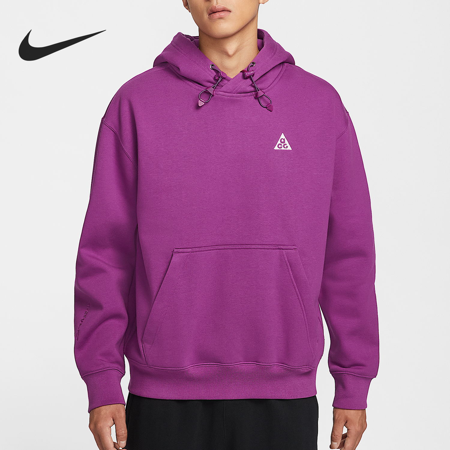 耐克男士加绒户外运动卫衣