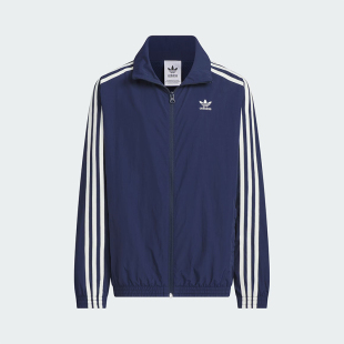 Adidas/阿迪达斯正品三叶草儿童翻领拉链运动夹克外套JM4680