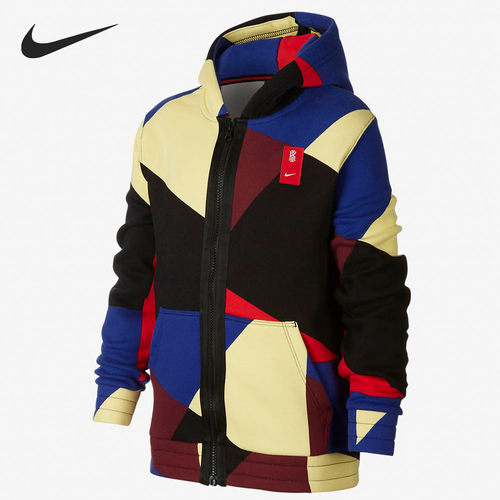 Nike/耐克正品KYRIE大童男孩全长拉链开襟起绒篮球连帽衫 CJ8061
