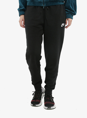 Nike/耐克正品秋季女士经典休闲薄绒保暖针织束脚长裤BV4096-010