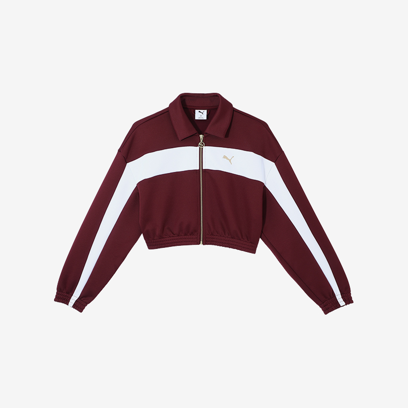 彪马女士拼接运动短款休闲外套