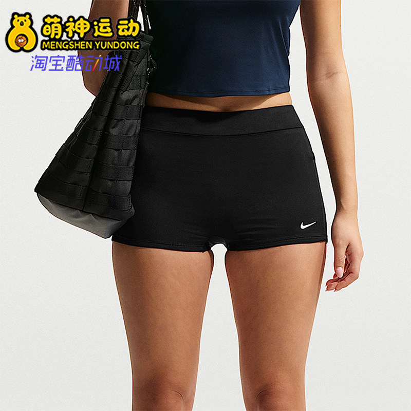Nike/耐克正品夏季女士休闲平角经典时尚修身运动泳裤IQ7763-010