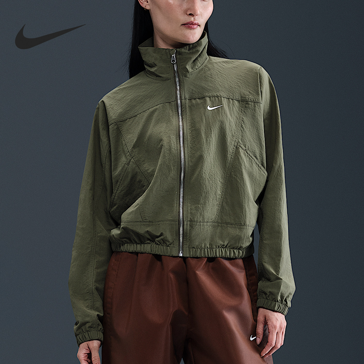 Nike/耐克官方正品Sportswear女士复古短款拉链外套HJ1000-222,运动服/休闲服装,运动茄克/外套,淘宝优惠券,粉丝福利购,淘宝优惠卷