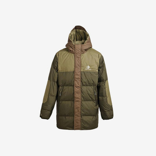 Converse/匡威正品冬季新款男子拼接保暖连帽羽绒服10023754-A02