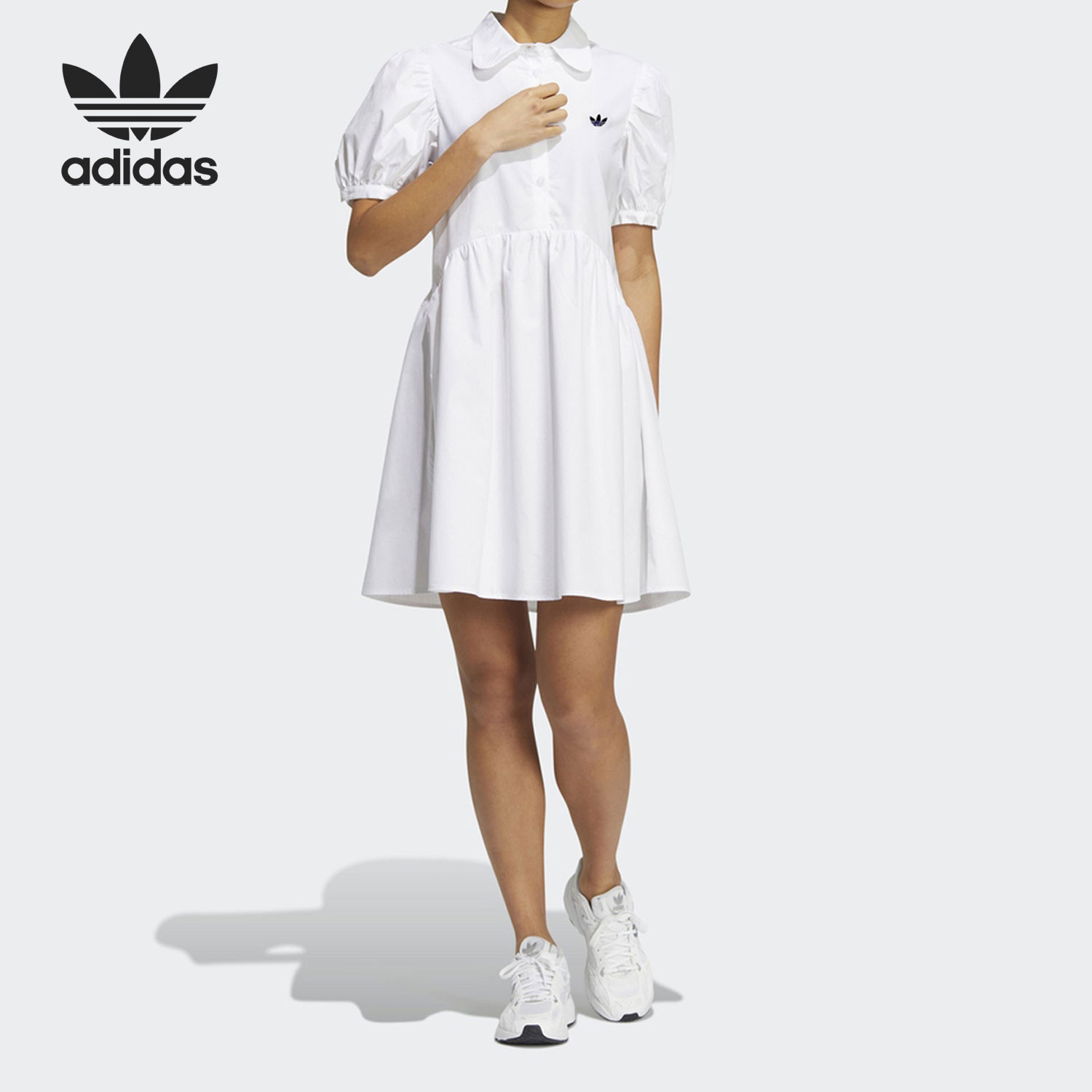 Adidas/阿迪达斯官方正品三叶草2022夏新款女子运动连衣裙HP01