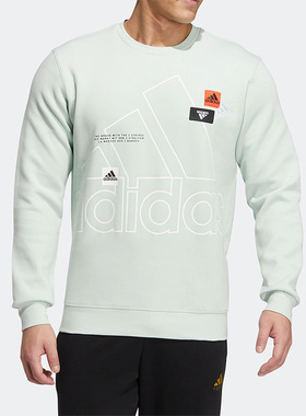 Adidas/阿迪达斯正品26夏男女同款运动休闲健身圆领卫衣 HP1434