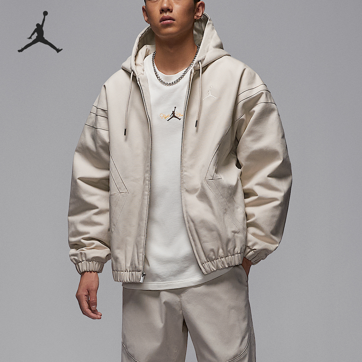 Nike/耐克正品JORDAN男士休闲梭织运动防风保暖棉服HV1849-104