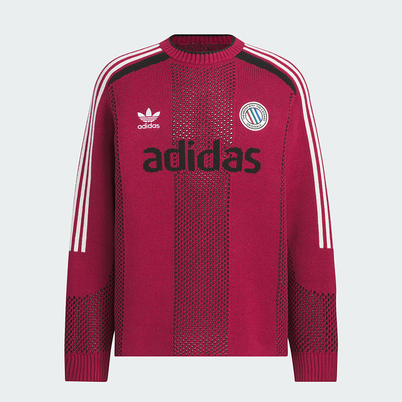Adidas/阿迪达斯正品三叶草男女时尚毛线针织圆领毛衣JL8362