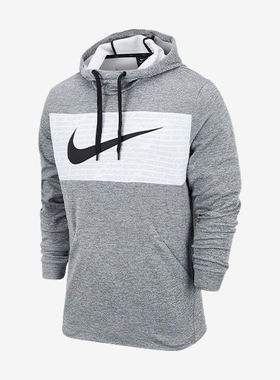 Nike耐克Therma男子连帽套头拼接修身型微弹卫衣CZ4344-063