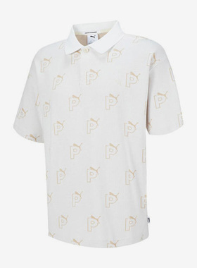 Puma/彪马正品2023夏透气翻领休闲男子运动短袖T恤539664-02