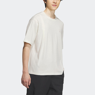 休闲运动圆领短袖 Adidas 男女同款 新款 T恤IK6083 阿迪达斯正品