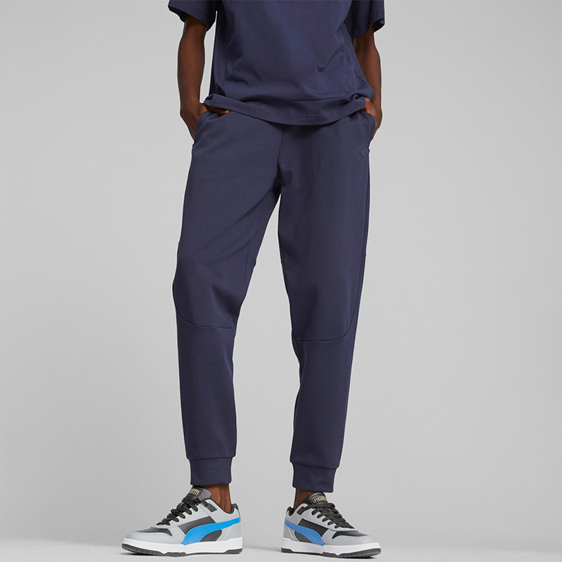 Puma/彪马官方正品舒适男士宽松中腰刺绣运动针织长裤678381-06