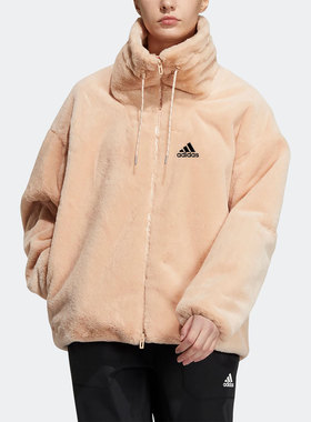 Adidas/阿迪达斯正品STY W FUR JKT 新款女子保暖毛绒外套 H07394