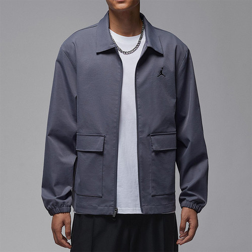 Nike/耐克正品JORDAN男士口袋运动翻领拉链高尔夫外套HQ8682-075