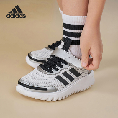 Adidas/阿迪达斯正品PLAYFLOW EL小童透气运动网面休闲鞋KJ3270