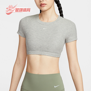耐克正品 HF5418 2025女士一体式 透气短袖 063 圆领针织经典 Nike