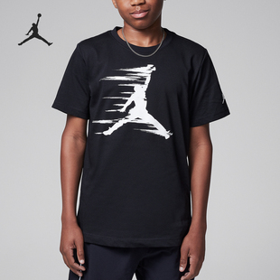 Nike JORDAN大童针织印花休闲运动短袖 T恤HQ7121 010 耐克正品