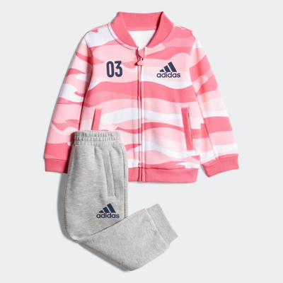 阿迪达斯婴幼童时尚休闲运动套装