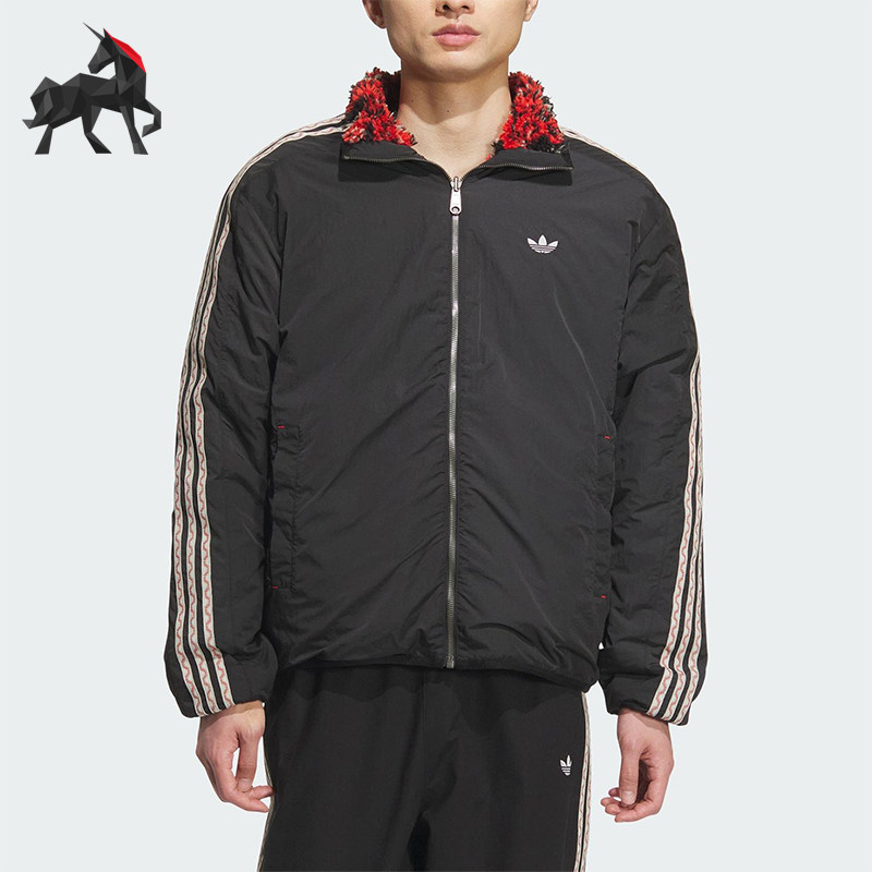Adidas/阿迪达斯正品三叶草男士休闲双面穿立领宽松外套KC0105