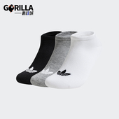 JC9286 三叶草男女透气短筒运动袜三双装 Adidas 阿迪达斯正品