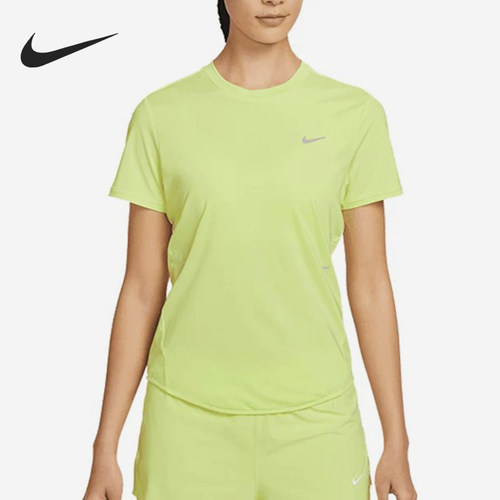 Nike/耐克正品新款女荧光黄浅绿色跑步训练经典短袖T恤HM9699-736