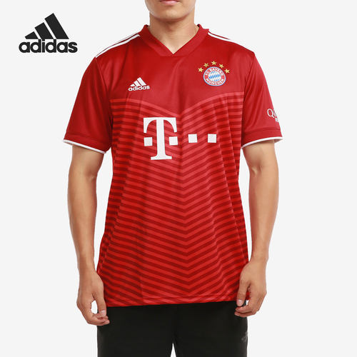 Adidas/阿迪达斯正品2021夏季新款运动休闲T恤男子球衣短袖GM5313