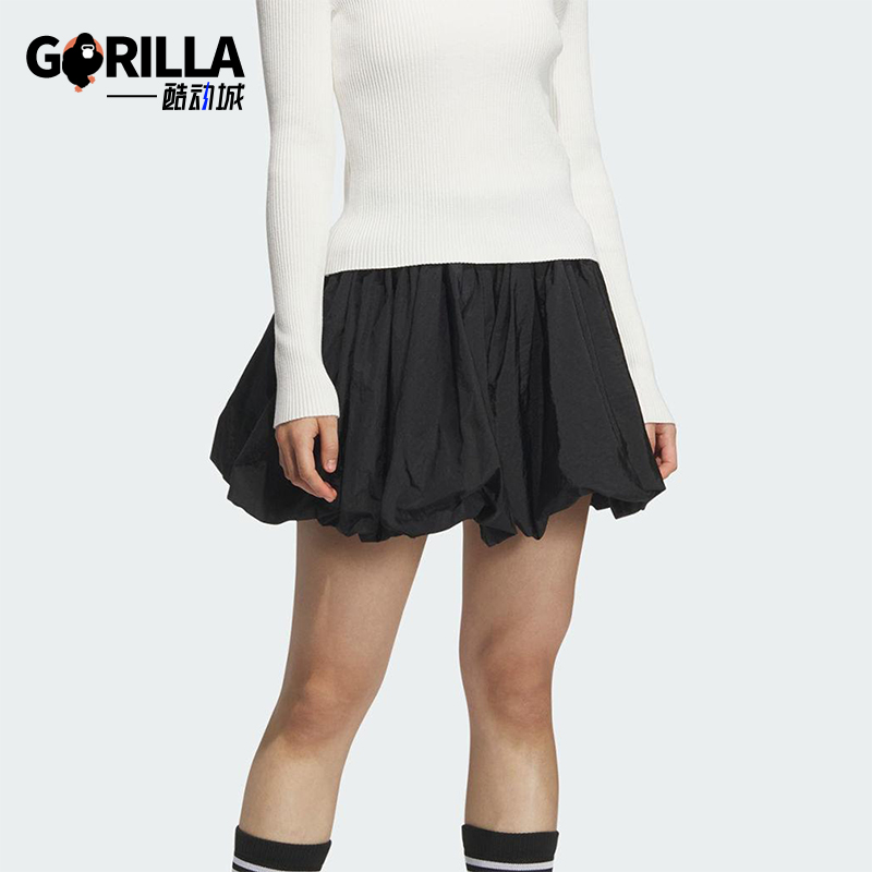 Adidas/阿迪达斯正品2025女士透气经典时尚花苞短裙KD8122