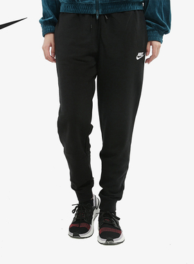 Nike/耐克正品秋季女士经典休闲薄绒保暖针织束脚长裤BV4096-010