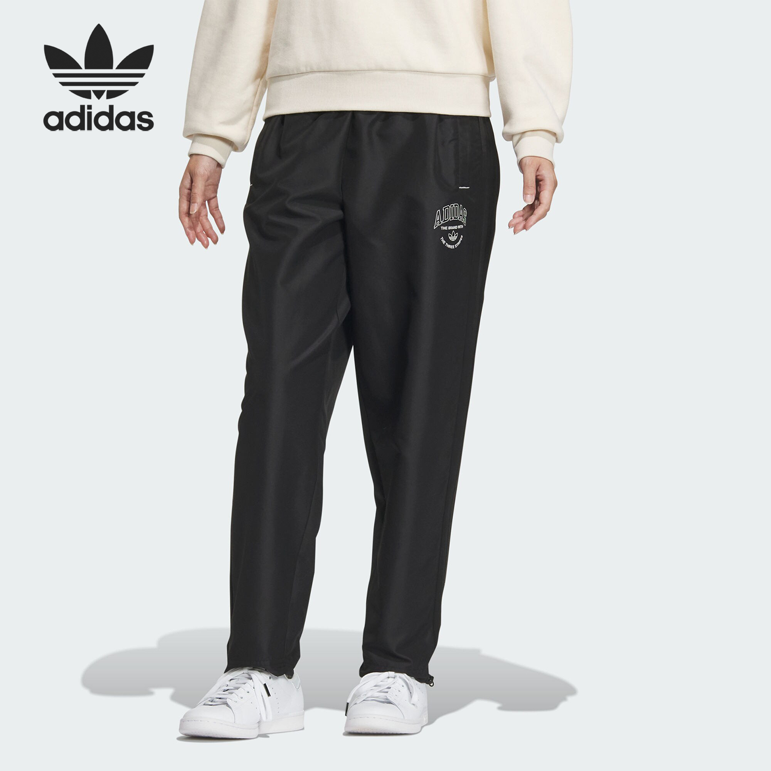 阿迪达斯女士梭织宽松运动裤