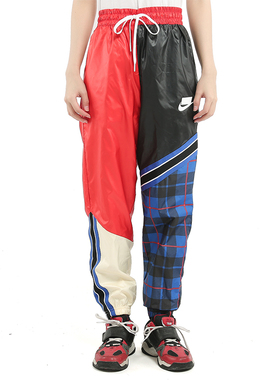 Nike/耐克正品新款女红色合身拼色复古经典运动长裤CI7918-010