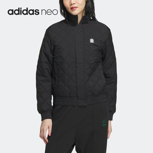 阿迪达斯女运动休闲保暖立领棉服