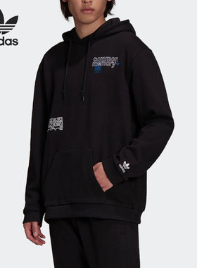 Adidas/阿迪达斯正品三叶草男子运动套头连帽针织卫衣H13507