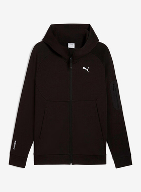Puma/彪马官方正品TECH FZ Hoodie男士针织连帽运动外套690962-01