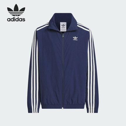 Adidas/阿迪达斯正品三叶草儿童翻领拉链运动夹克外套JM4680