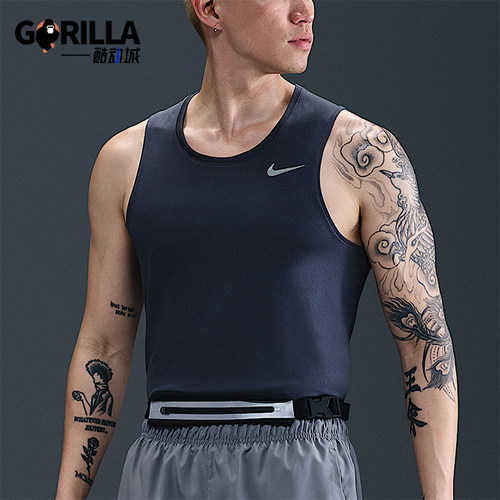 Nike/耐克正品2025男士训练圆领套头透气跑步背心T恤DV9322-437
