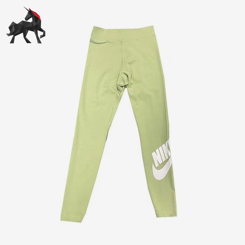 Nike/耐克正品Sportswear新款女经典浅绿白色瑜伽长裤CZ8529-386