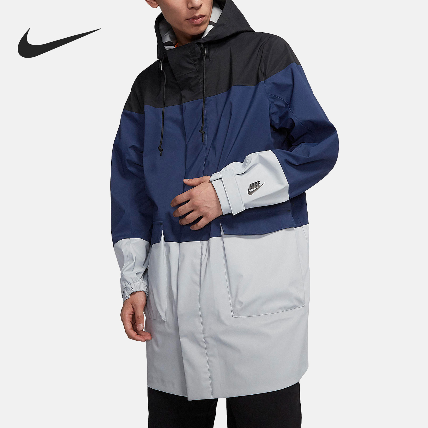 Nike/耐克正品Lab男子中长款梭织运动连帽夹克外套CD6391-010