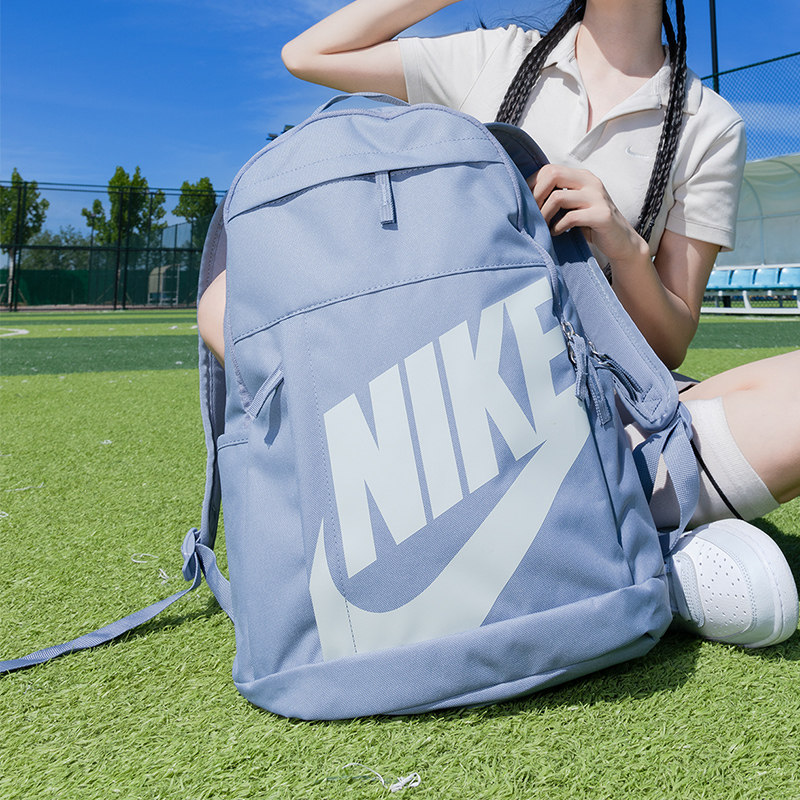 Nike耐克正品蓝色运动包男女背包新款旅行双肩包中学生书包DD0559