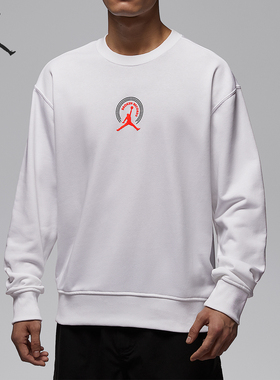 Nike/耐克正品JORDAN男士印花日常耐穿圆领针织卫衣IQ2981-100