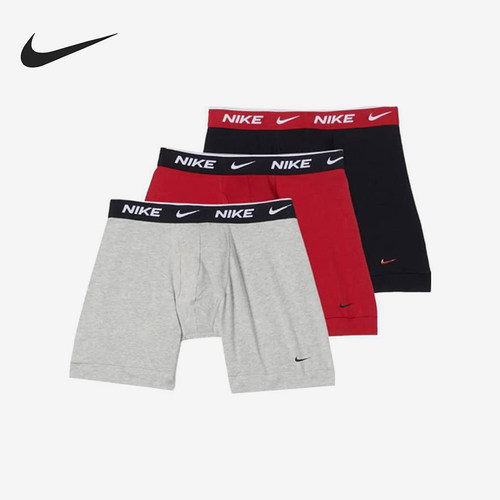 Nike/耐克正品时尚男士字母印花经典松紧腰平角内裤KE1107-012