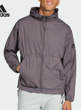 Adidas/阿迪达斯正品春秋季新款男士梭织透气连帽外套JF3292