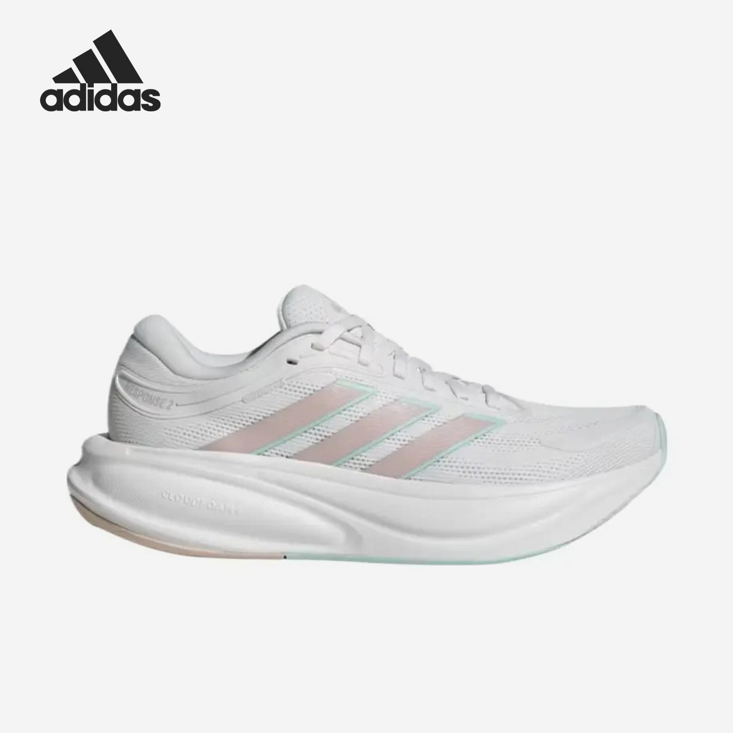 Adidas/阿迪达斯官方正品DURAMOSL2新款女白粉色慢鞋跑步鞋KJ1765