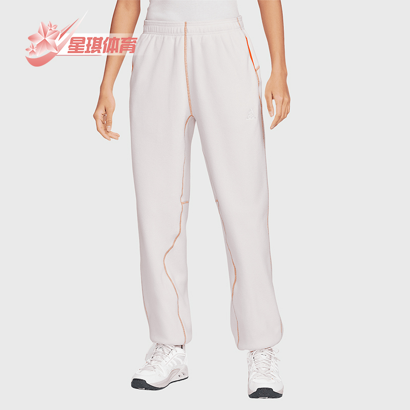 Nike/耐克正品秋冬新款女士简约拼接刺绣束脚长裤HJ0242-030