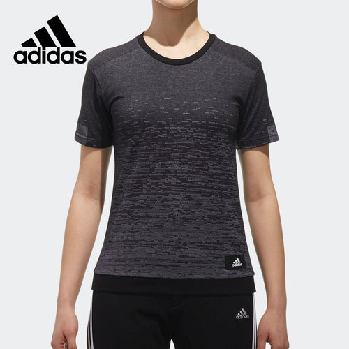 Adidas/阿迪达斯正品新款女子圆领短袖运动透气休闲T恤CV5485