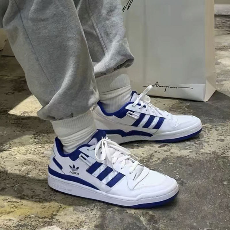 三叶草男鞋女鞋adidas阿迪达斯正品板鞋蓝色运动鞋小白鞋女FY7756