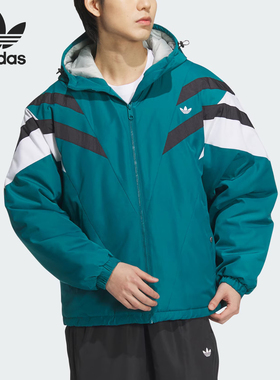 Adidas/阿迪达斯官方正品三叶草男士拼接保暖户外运动棉服JJ4970