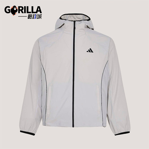 Adidas/阿迪达斯正品LOOSE HOOD JACKET男士凉感梭织夹克KY9999