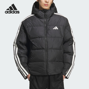 Adidas/阿迪达斯官方正品3S PUFF D JKT男士保暖连帽羽绒服KC2493
